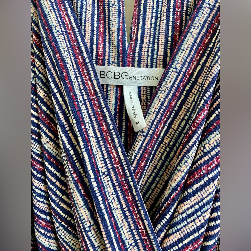 BCBGeneration "Mujer Drape" Multi Stripe Stripe J… - image 2
